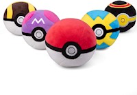 Pokéball Plush 5-Pack: Master, Ultra, Quick, Luxury, suaves y ponderadas.